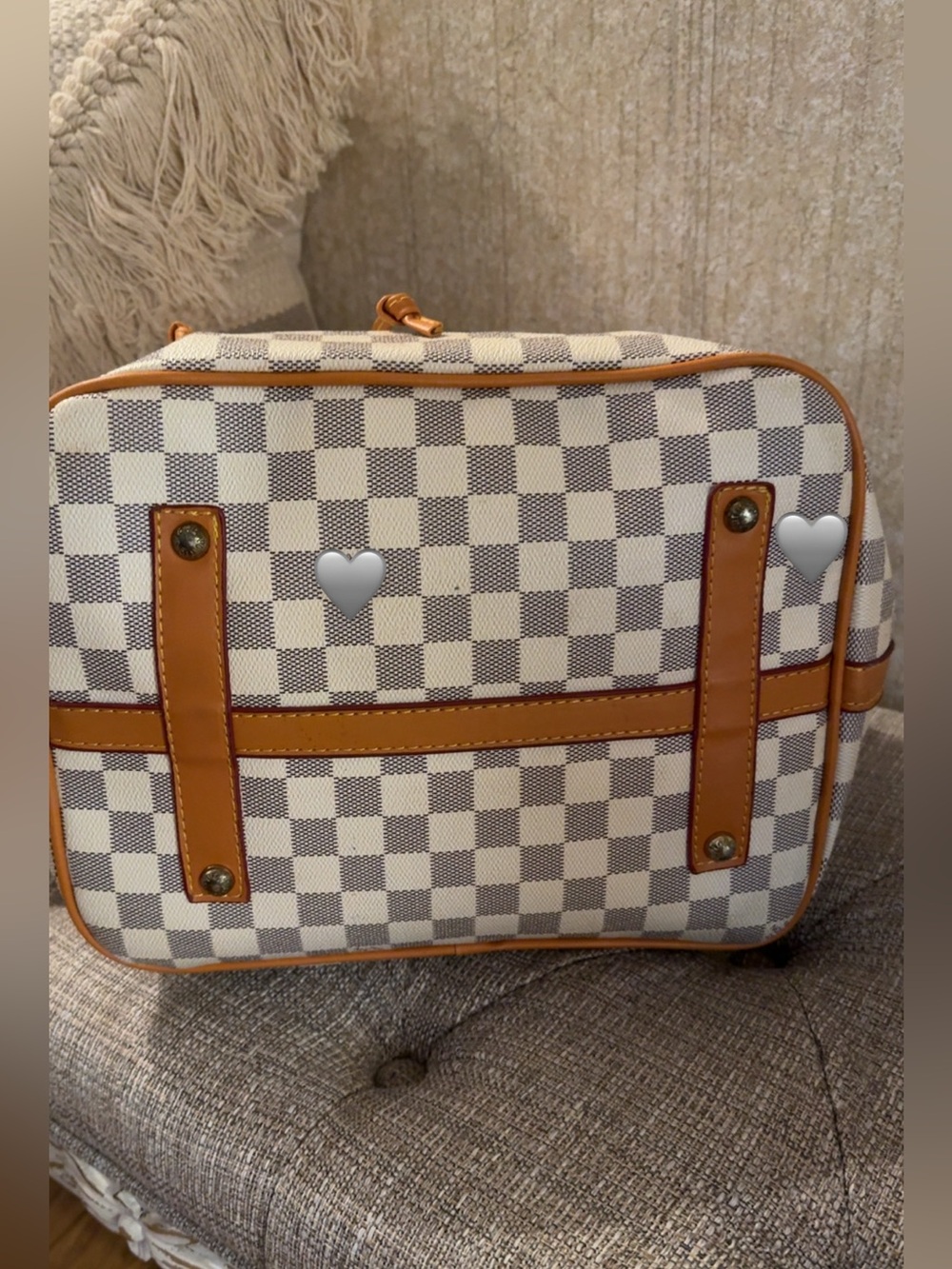Checkered Fashion Inspired Bucket Bag - Picture 4 of 9